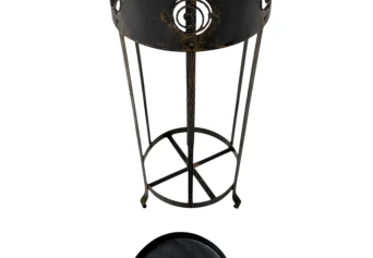 Vienna Secession Patinated Metal Umbrella Stand, 1900s